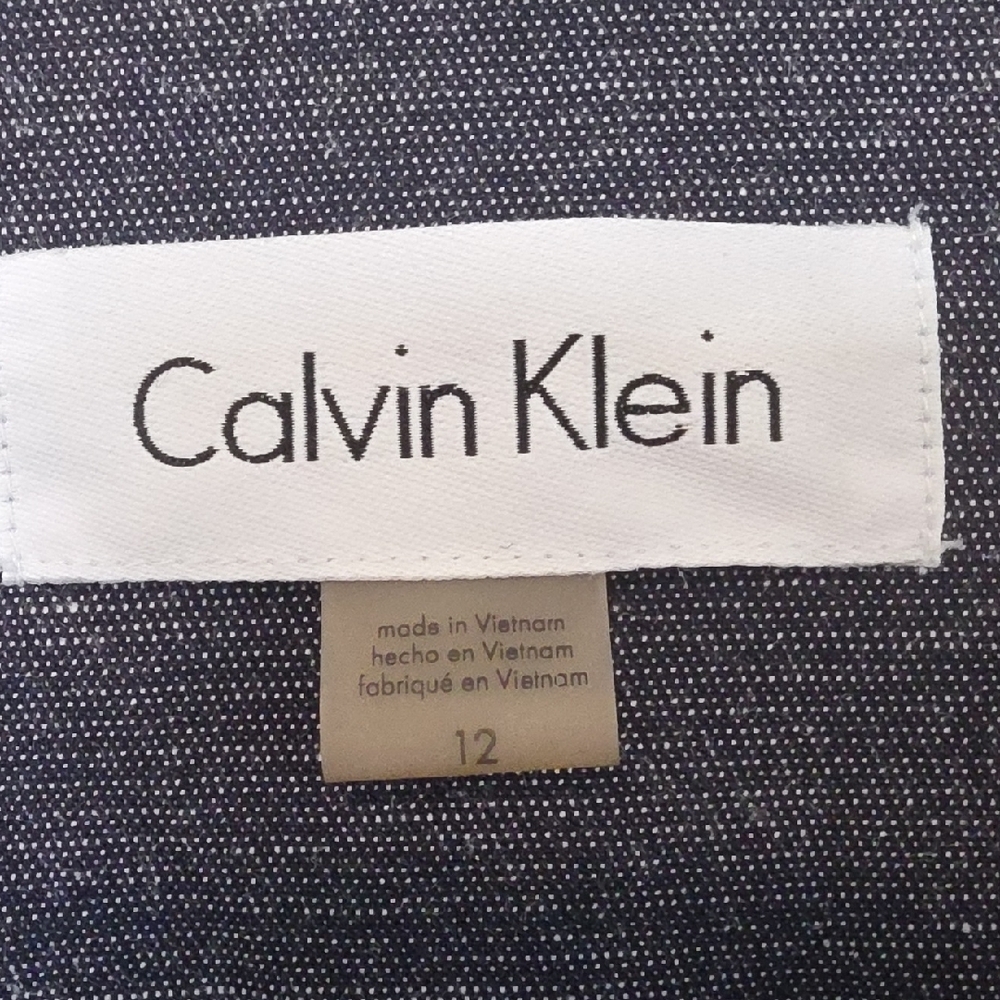 Calvin Klein Women's Blue/Gray Blazer - Picture 2 of 6